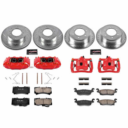 PowerStop Power Stop 06-10 Hummer H3 Z23 Evolution Kit w/ Calipers - Front and Rear KC2820