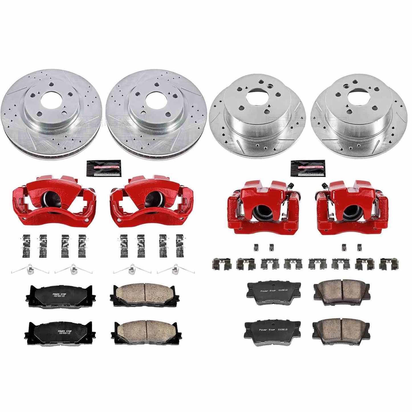 PowerStop Power Stop 07-12 Lexus ES350 Z23 Evolution Kit w/ Calipers - Front and Rear KC2822