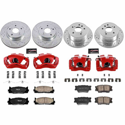 PowerStop Power Stop 07-12 Lexus ES350 Z23 Evolution Kit w/ Calipers - Front and Rear KC2822