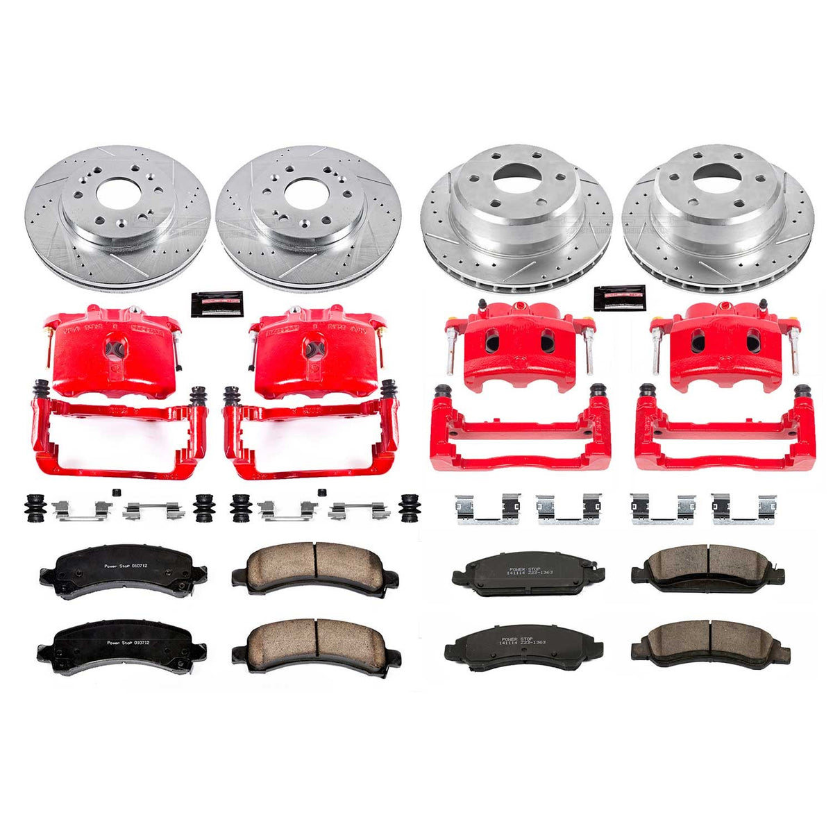 PowerStop Power Stop 09-14 Chevrolet Express 1500 Z23 Evolution Kit w/ Calipers - Front and Rear KC2826