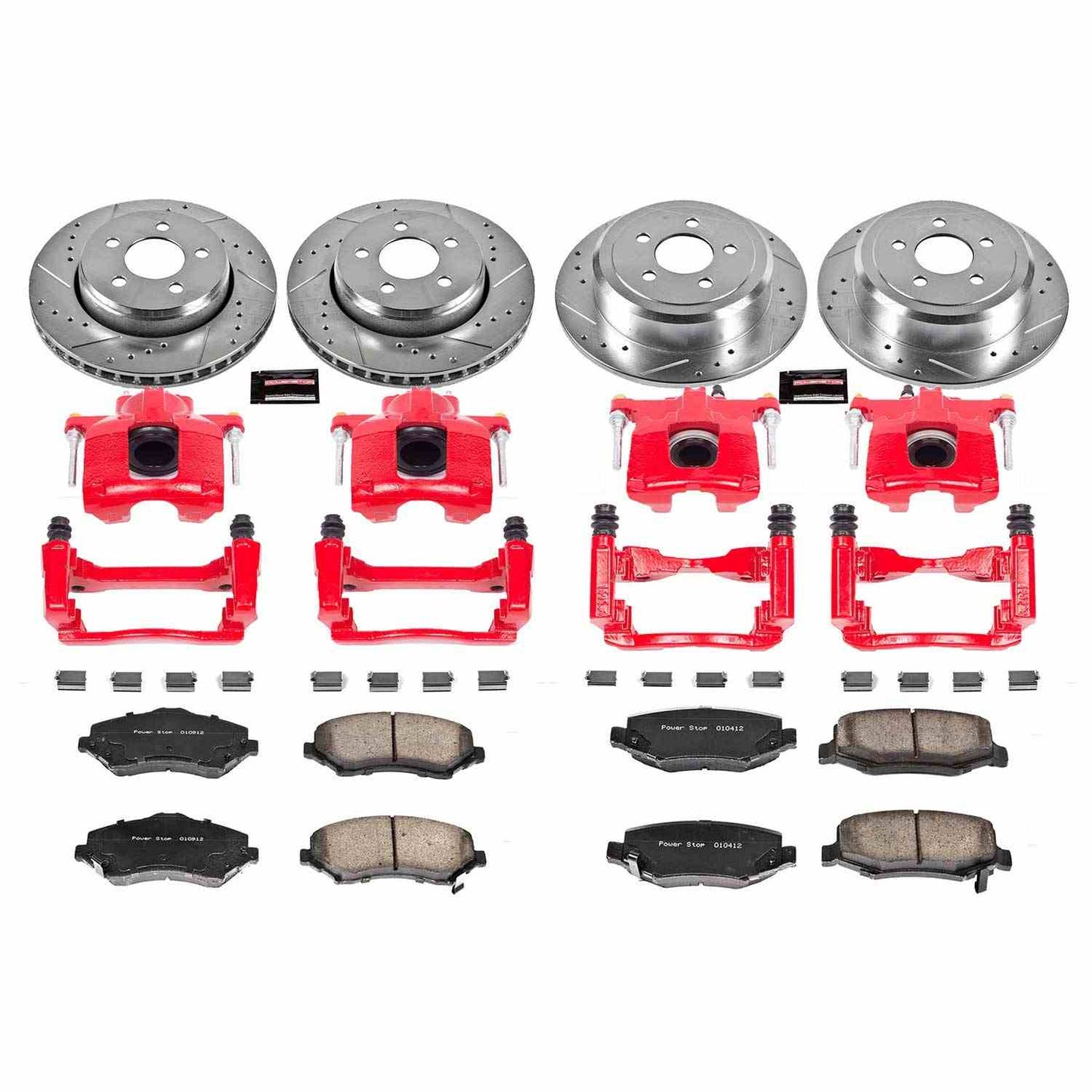 PowerStop Power Stop 07-11 Dodge Nitro Z23 Evolution Kit w/ Calipers - Front and Rear KC2832A
