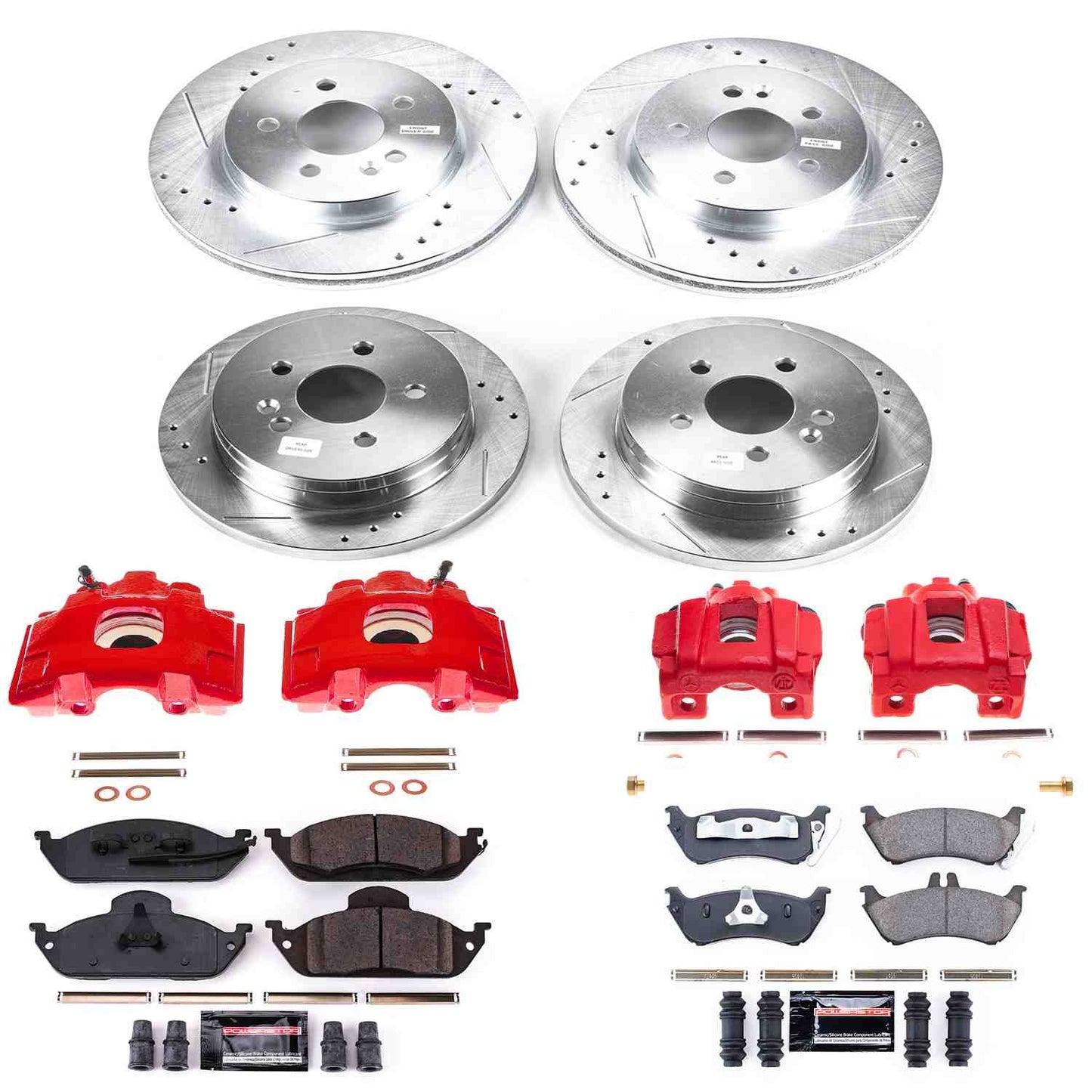 PowerStop Power Stop 98-03 Mercedes-Benz ML320 Z23 Evolution Kit w/ Calipers - Front and Rear KC2833