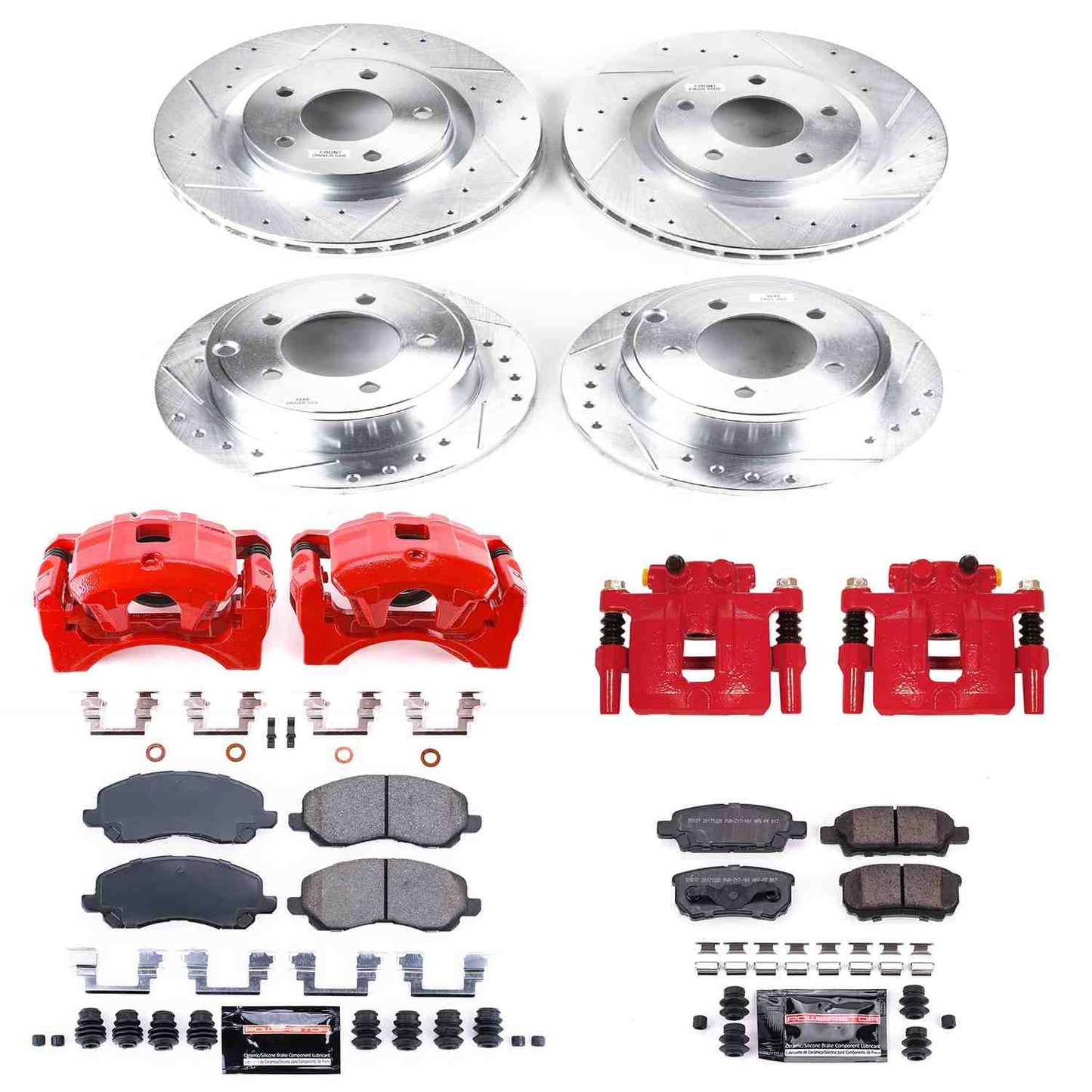 PowerStop Power Stop 2012 Mitsubishi Lancer Z23 Evolution Kit w/ Calipers - Front and Rear KC2840A