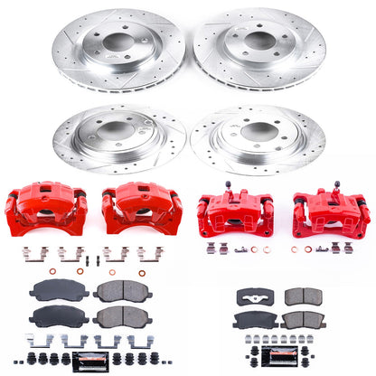 PowerStop Power Stop 08-16 Mitsubishi Lancer Z23 Evolution Kit w/ Calipers - Front and Rear KC2848B