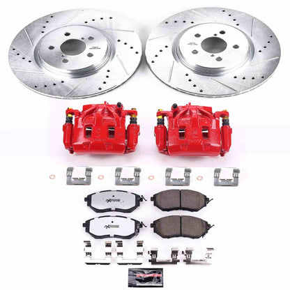 PowerStop Power Stop 14-18 Subaru Forester Front Z26 Street Warrior Brake Kit w/Calipers KC285-26