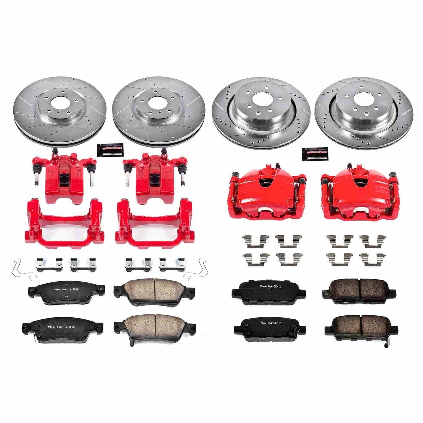 PowerStop Power Stop 07-08 Infiniti G35 Z23 Evolution Kit w/ Calipers - Front and Rear KC2862