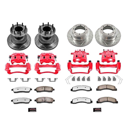 PowerStop Power Stop 99-00 Ford F-350 Super Duty Z36 Truck and Tow Kit w/ Calipers - Front and Rear KC2868-36