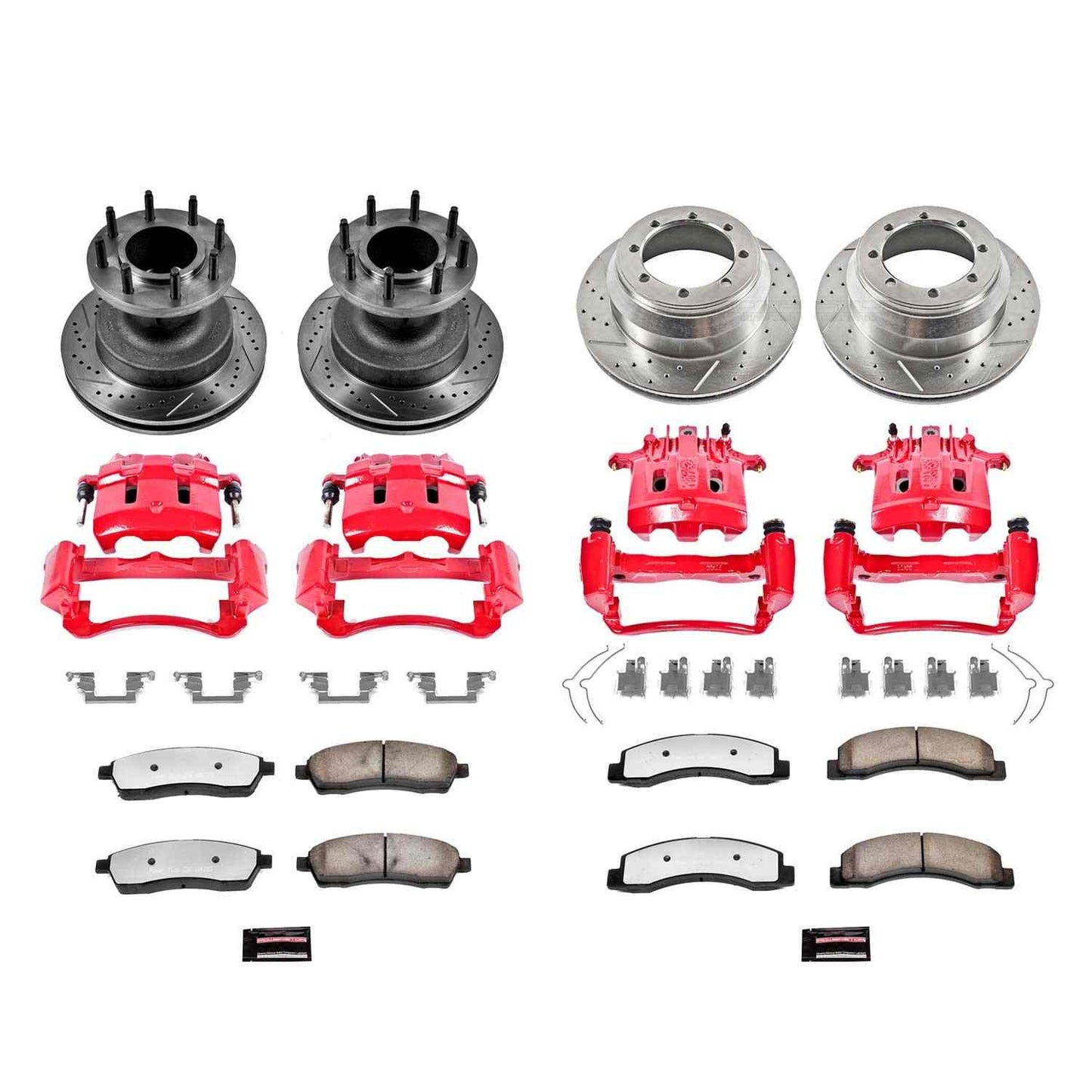 PowerStop Power Stop 99-00 Ford F-350 Super Duty Z36 Truck and Tow Kit w/ Calipers - Front and Rear KC2868-36