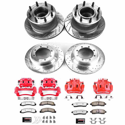 PowerStop Power Stop 00-02 Ford F-350 Super Duty Z36 Truck and Tow Kit w/ Calipers - Front and Rear KC2868A-36
