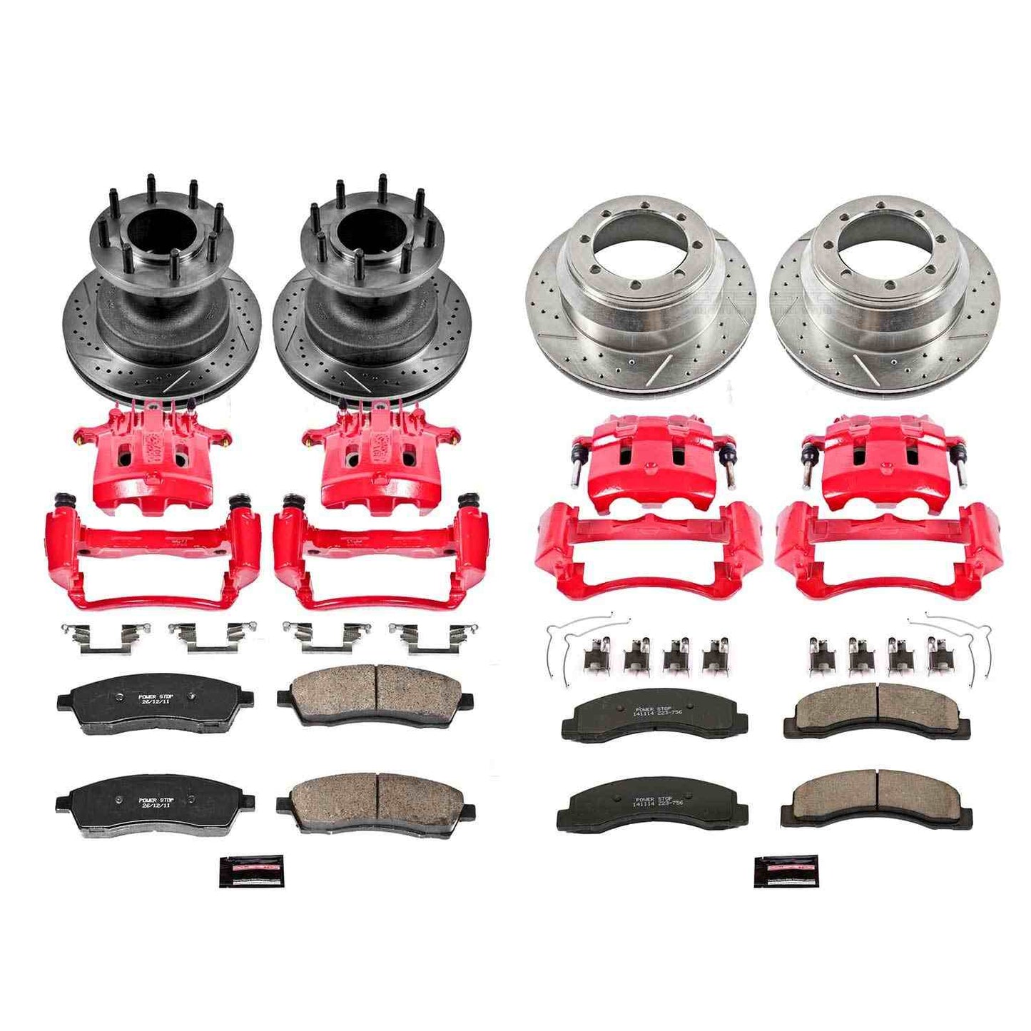 PowerStop Power Stop 99-00 Ford F-350 Super Duty Z23 Evolution Kit w/ Calipers - Front and Rear KC2868