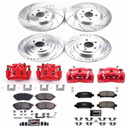 PowerStop Power Stop 05-09 Subaru Legacy Z23 Evolution Kit w/ Calipers - Front and Rear KC286