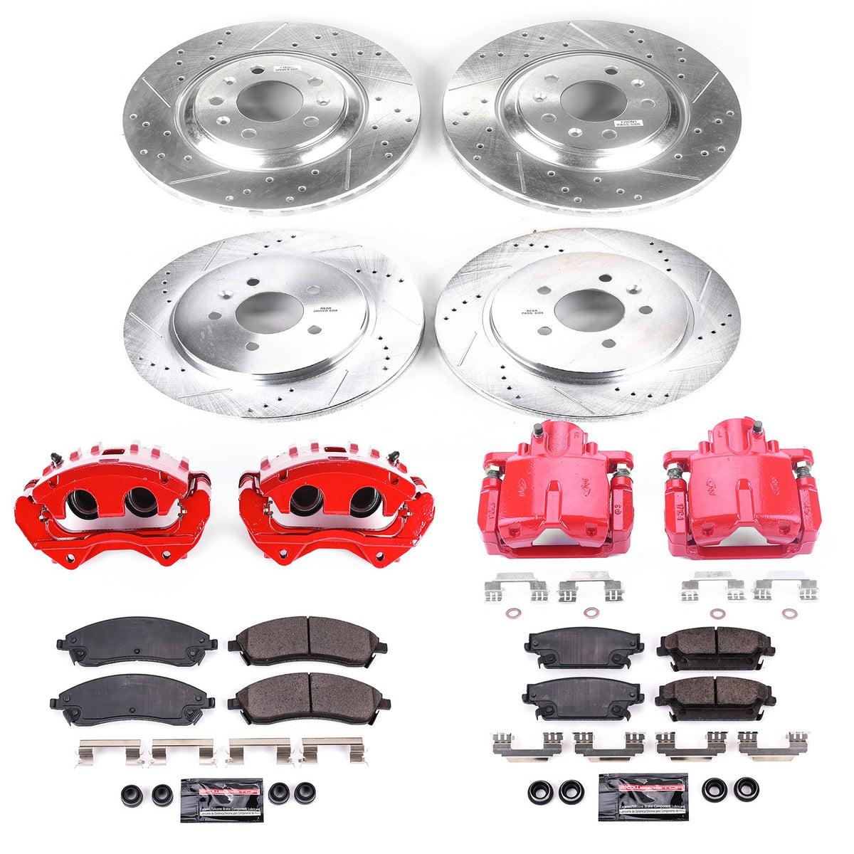 PowerStop Power Stop 06-07 Cadillac CTS Z23 Evolution Kit w/ Calipers - Front and Rear KC2875