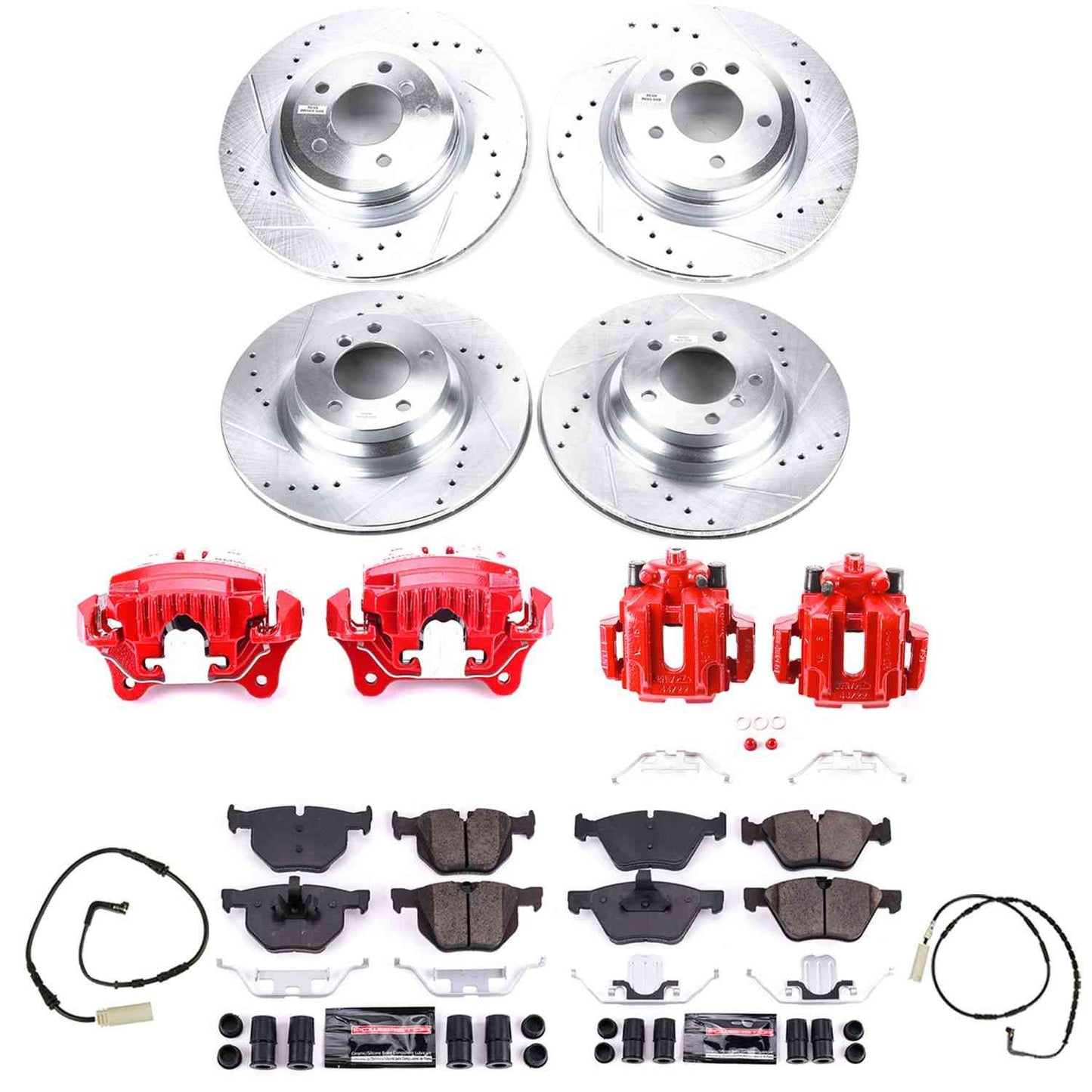 PowerStop Power Stop 2006 BMW 330i Z23 Evolution Kit w/ Calipers - Front and Rear KC2886