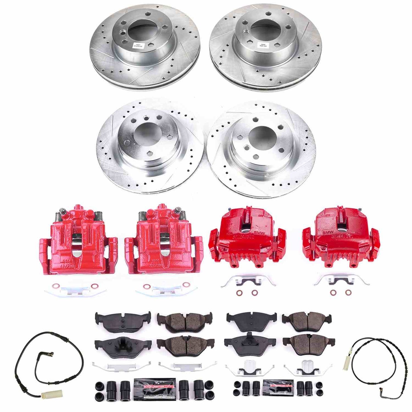 PowerStop Power Stop 2006 BMW 325i Z23 Evolution Kit w/ Calipers - Front and Rear KC2890