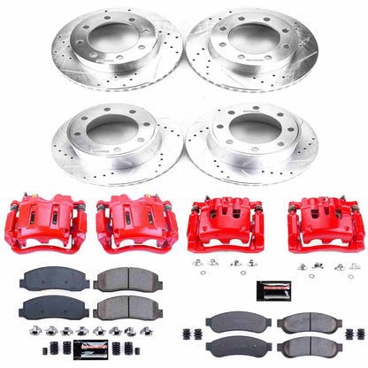 PowerStop Power Stop 07-08 Ford F-250 Super Duty Z23 Evolution Kit w/ Calipers - Front and Rear KC2895