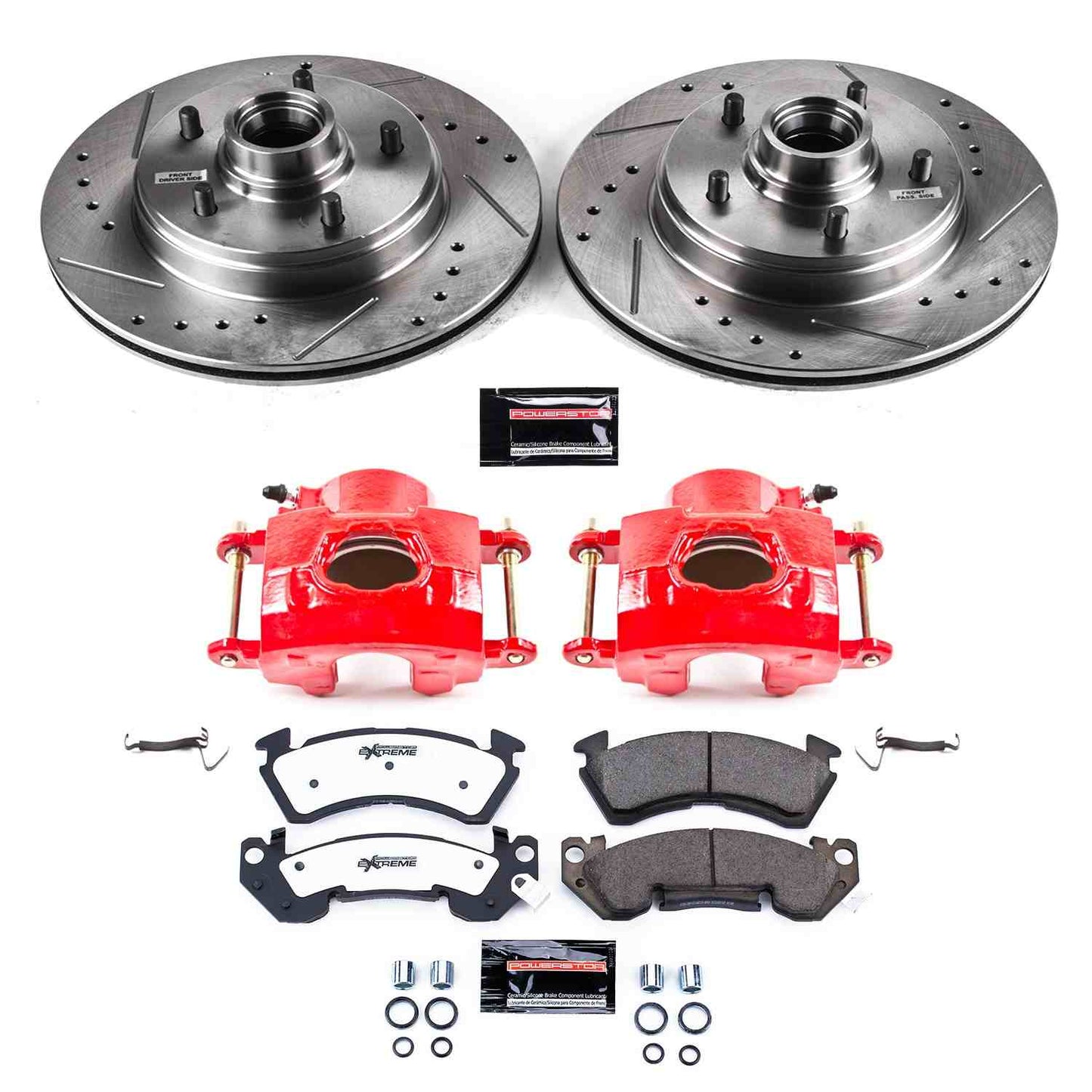 PowerStop Power Stop 94-96 Chevrolet Impala Front Z26 Street Warrior Brake Kit w/Calipers KC2937-26