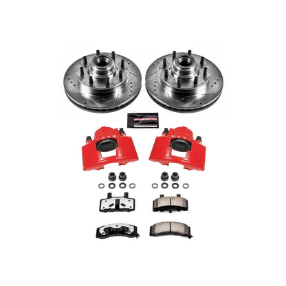 PowerStop Power Stop 94-99 Chevrolet C1500 Suburban Front Z36 Truck & Tow Brake Kit w/Calipers KC2947-36