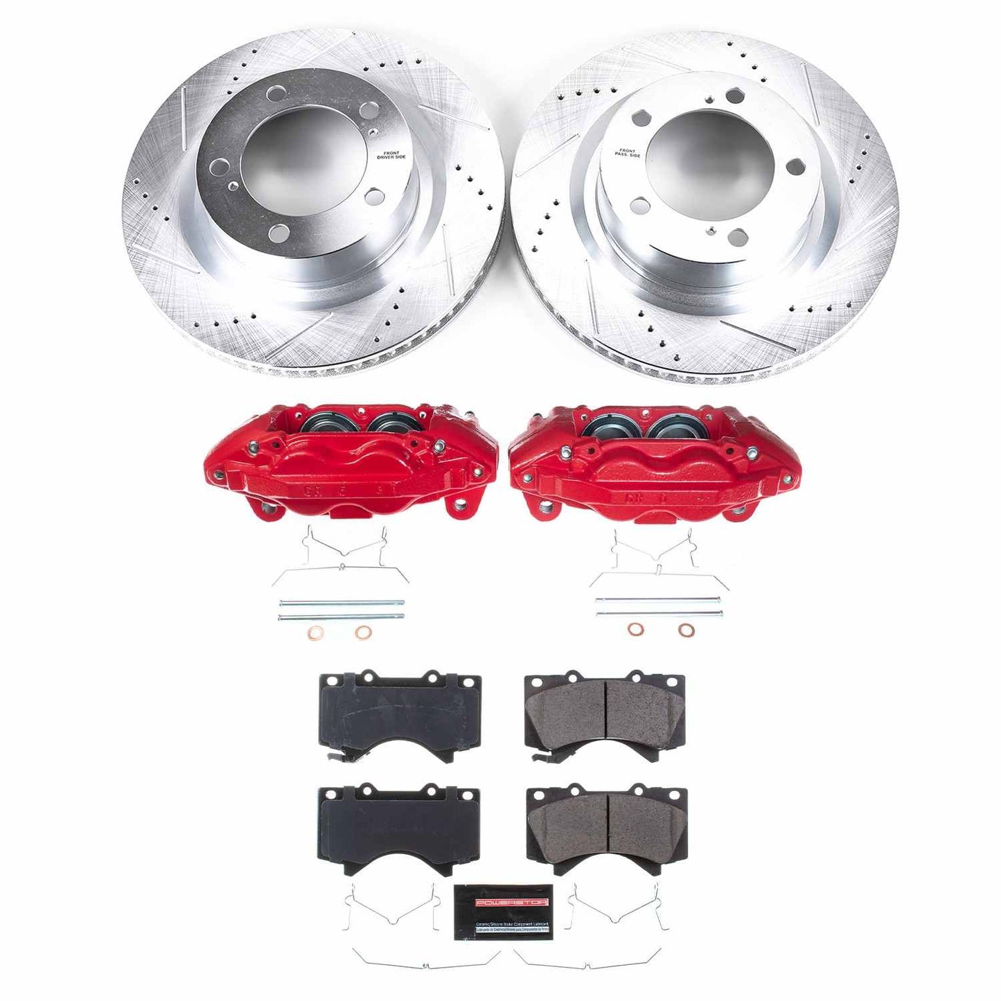 Power Stop 16-21 Toyota Sequoia Front Z36 Truck & Tow Brake Kit w/Calipers KC2952B-36