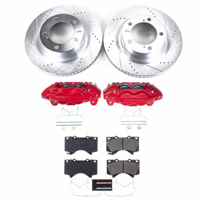 Power Stop 16-21 Toyota Sequoia Front Z36 Truck & Tow Brake Kit w/Calipers KC2952B-36