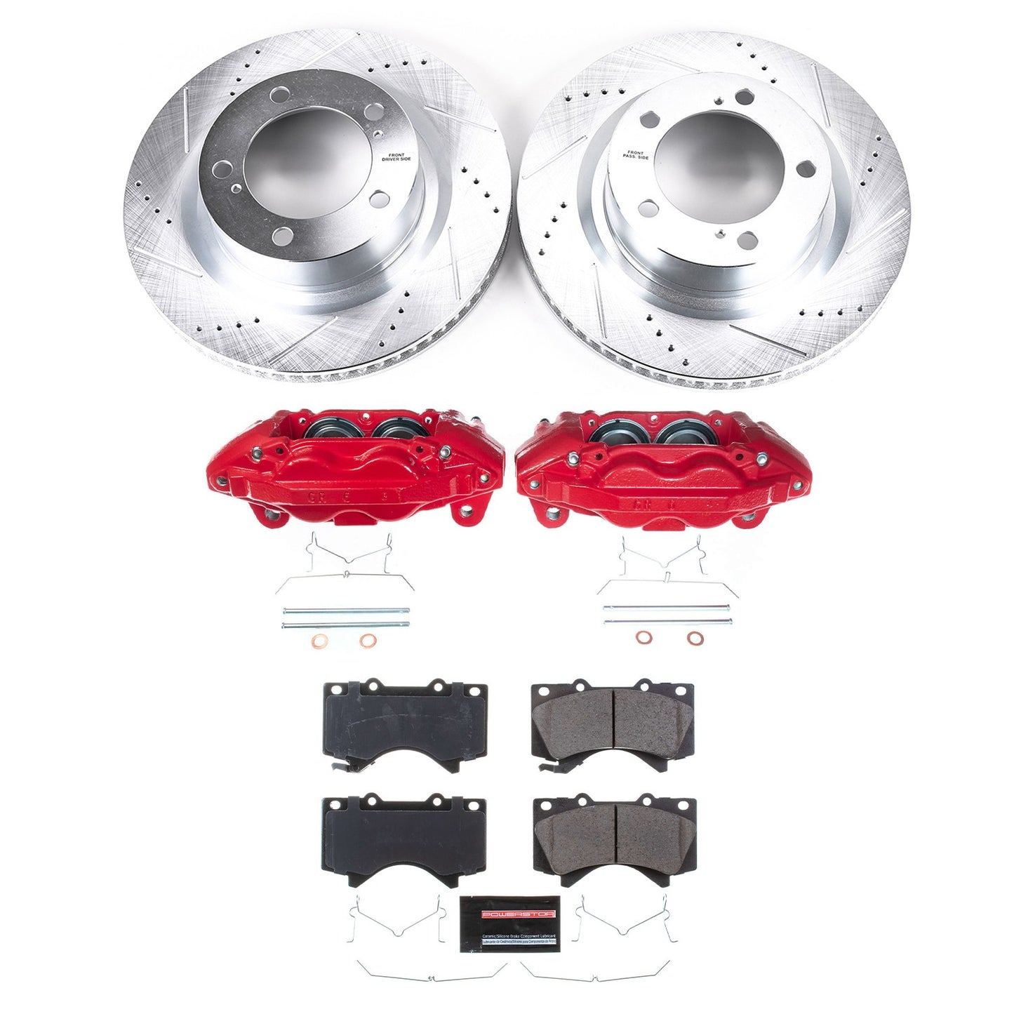 Power Stop 16-21 Toyota Sequoia Front Z36 Truck & Tow Brake Kit w/Calipers KC2952B-36