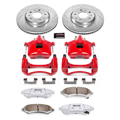 PowerStop Power Stop 2004 Cadillac Seville Front Z26 Street Warrior Brake Kit w/Calipers KC2975-26
