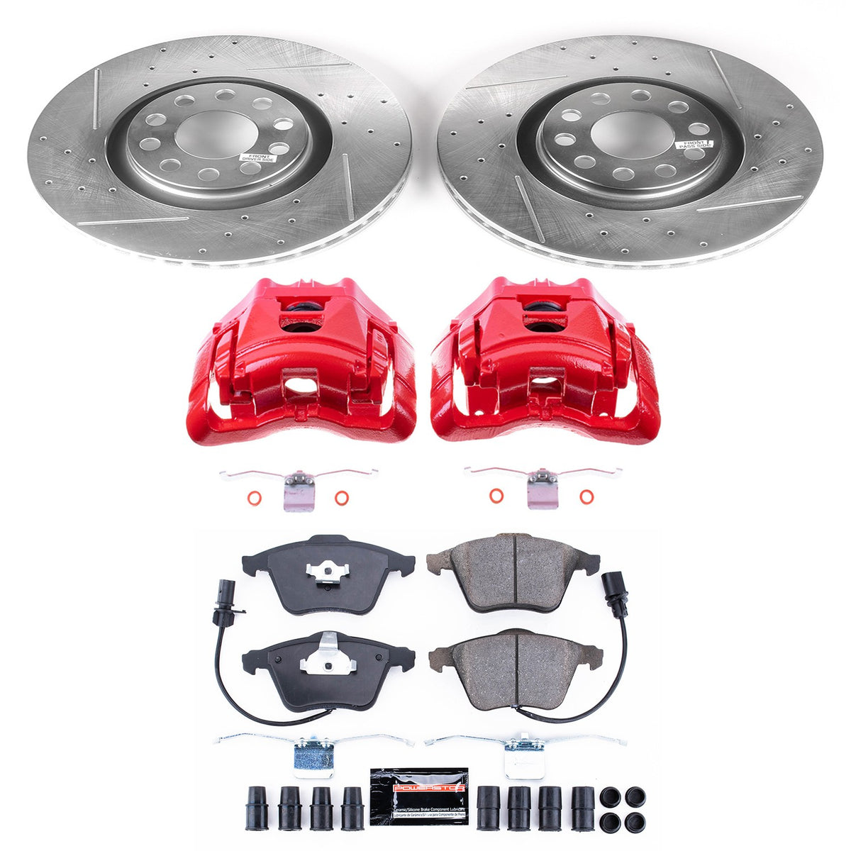 PowerStop Power Stop 05-06 Audi A4 Z23 Evolution Kit w/ Calipers - Front KC2990