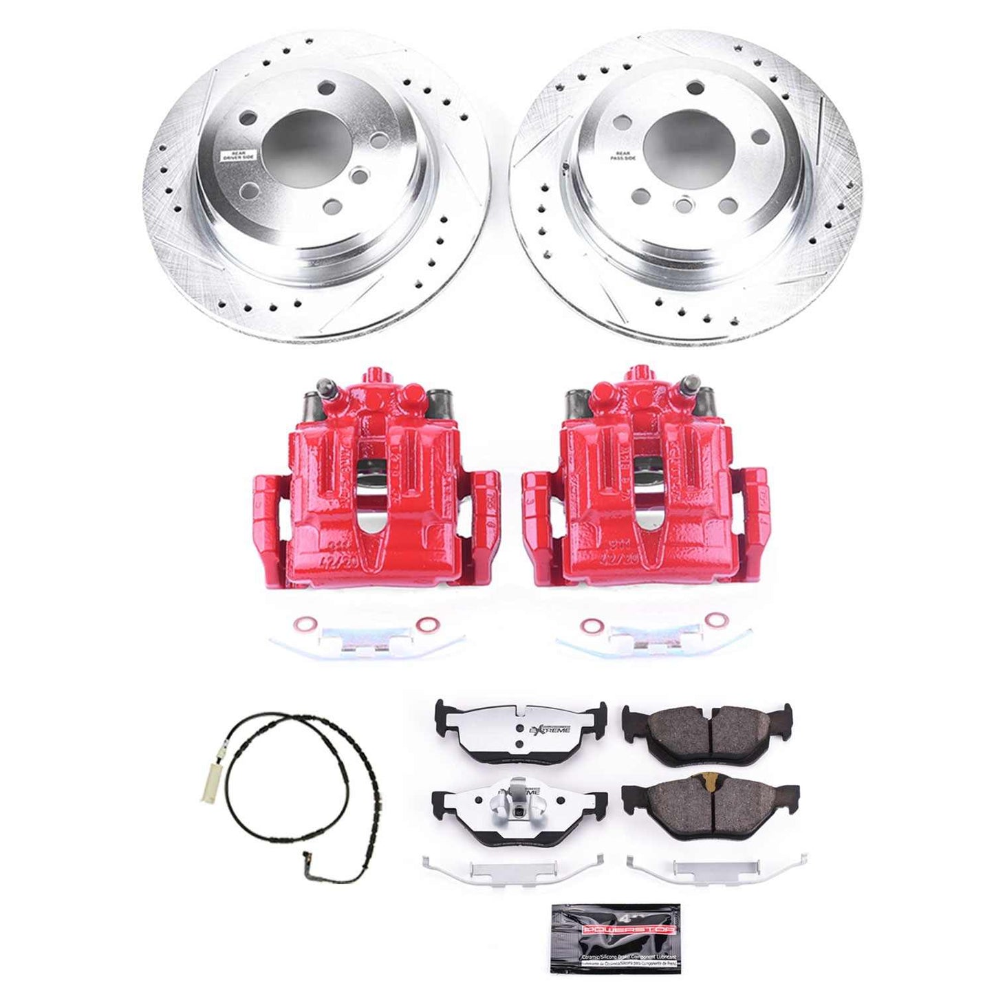 PowerStop Power Stop 07-10 BMW 328i Rear Z26 Street Warrior Brake Kit w/Calipers KC3002-26