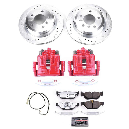 PowerStop Power Stop 07-10 BMW 328i Rear Z26 Street Warrior Brake Kit w/Calipers KC3002-26