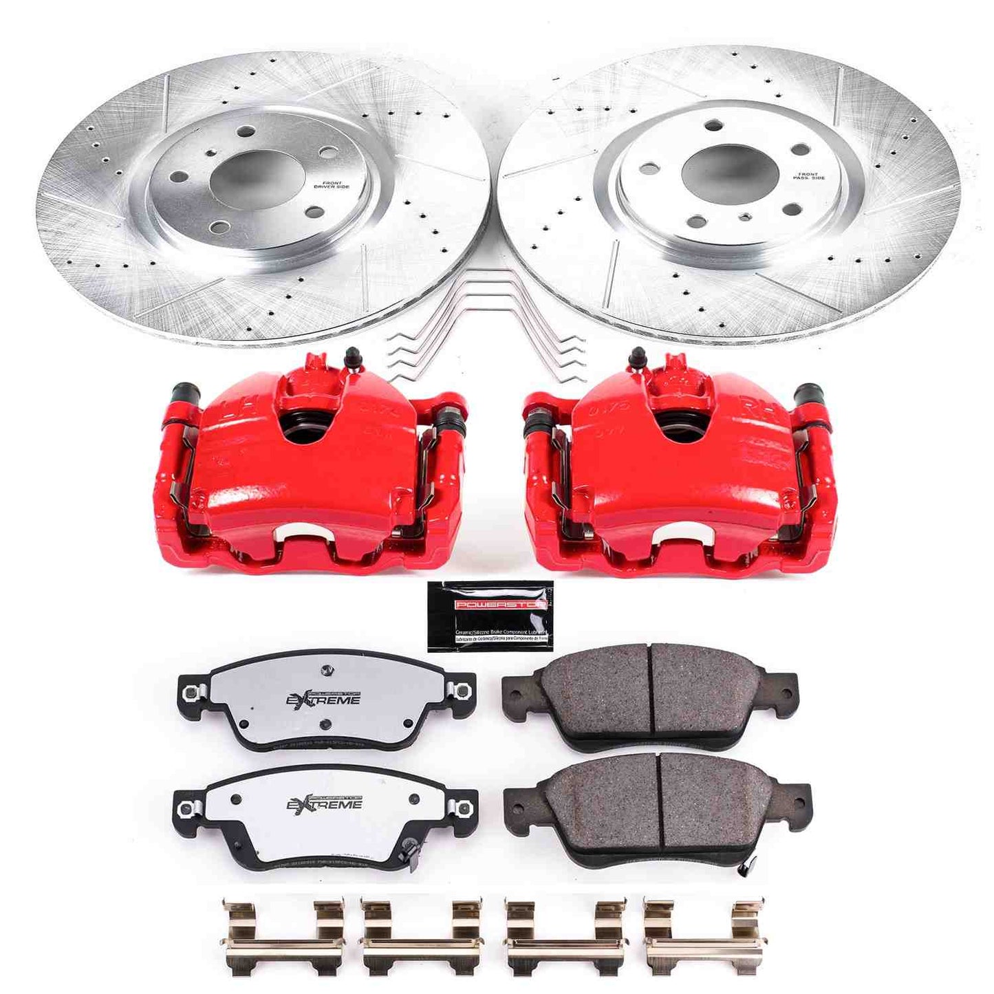 PowerStop Power Stop 07-08 Infiniti G35 Front Z26 Street Warrior Brake Kit w/Calipers KC3022B-26