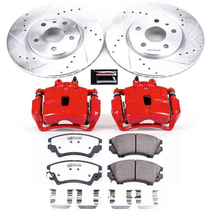 PowerStop Power Stop 10-15 Chevrolet Camaro Front Z26 Street Warrior Brake Kit w/Calipers KC3031-26