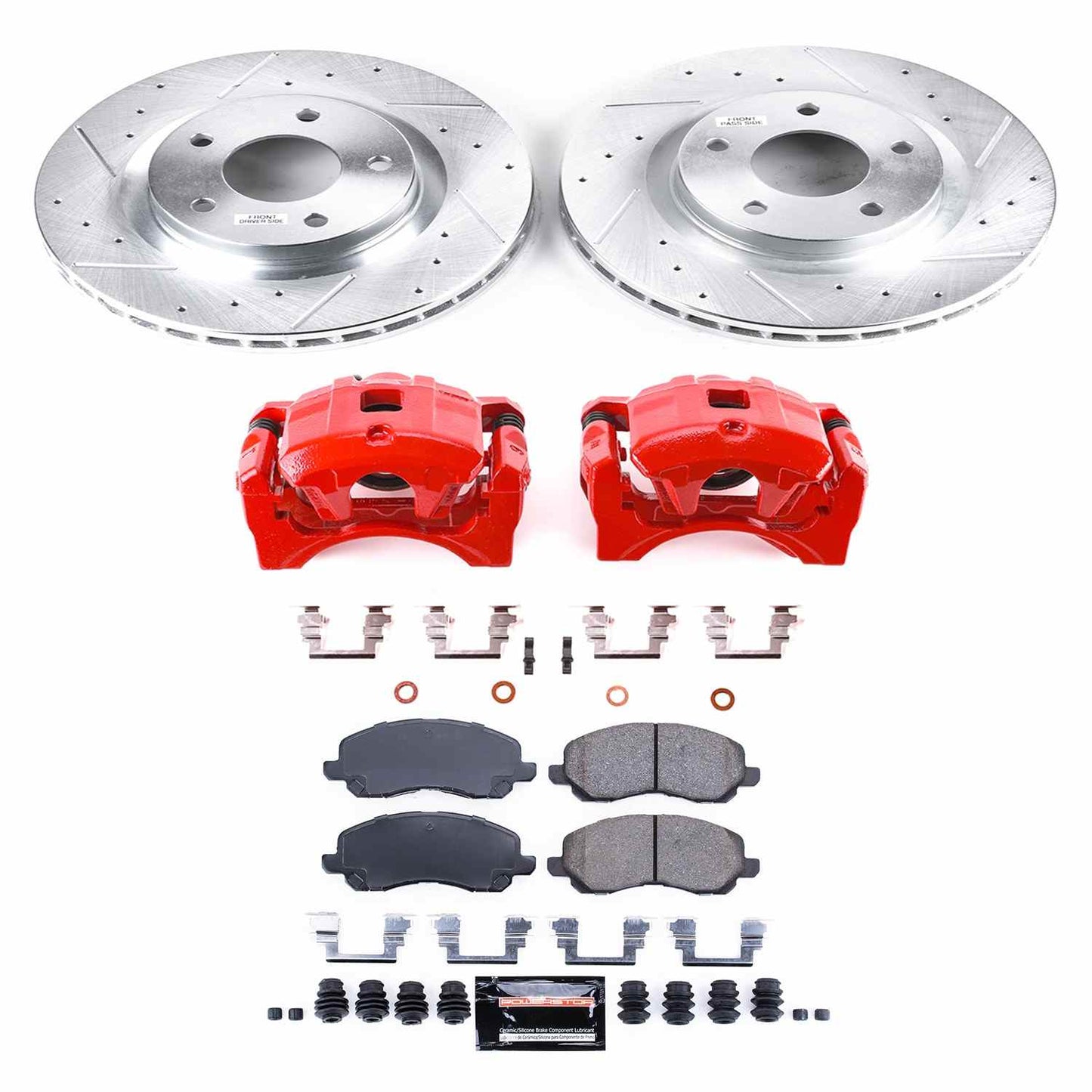 PowerStop Power Stop 08-16 Mitsubishi Lancer Z23 Evolution Kit w/ Calipers - Front KC3032A