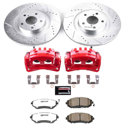 PowerStop Power Stop 04-06 Subaru Baja Front Z26 Street Warrior Brake Kit w/Calipers KC3038A-26