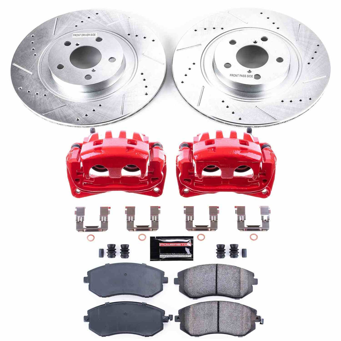 PowerStop Power Stop 04-06 Subaru Baja Z23 Evolution Kit w/ Calipers - Front KC3038A