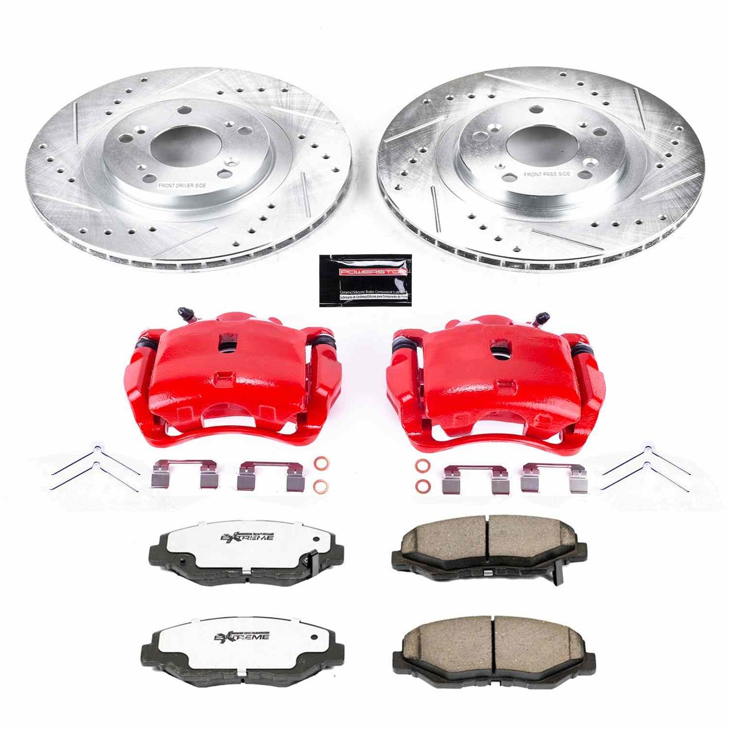 PowerStop Power Stop 12-15 Honda Civic Front Z26 Street Warrior Brake Kit w/Calipers KC3055-26