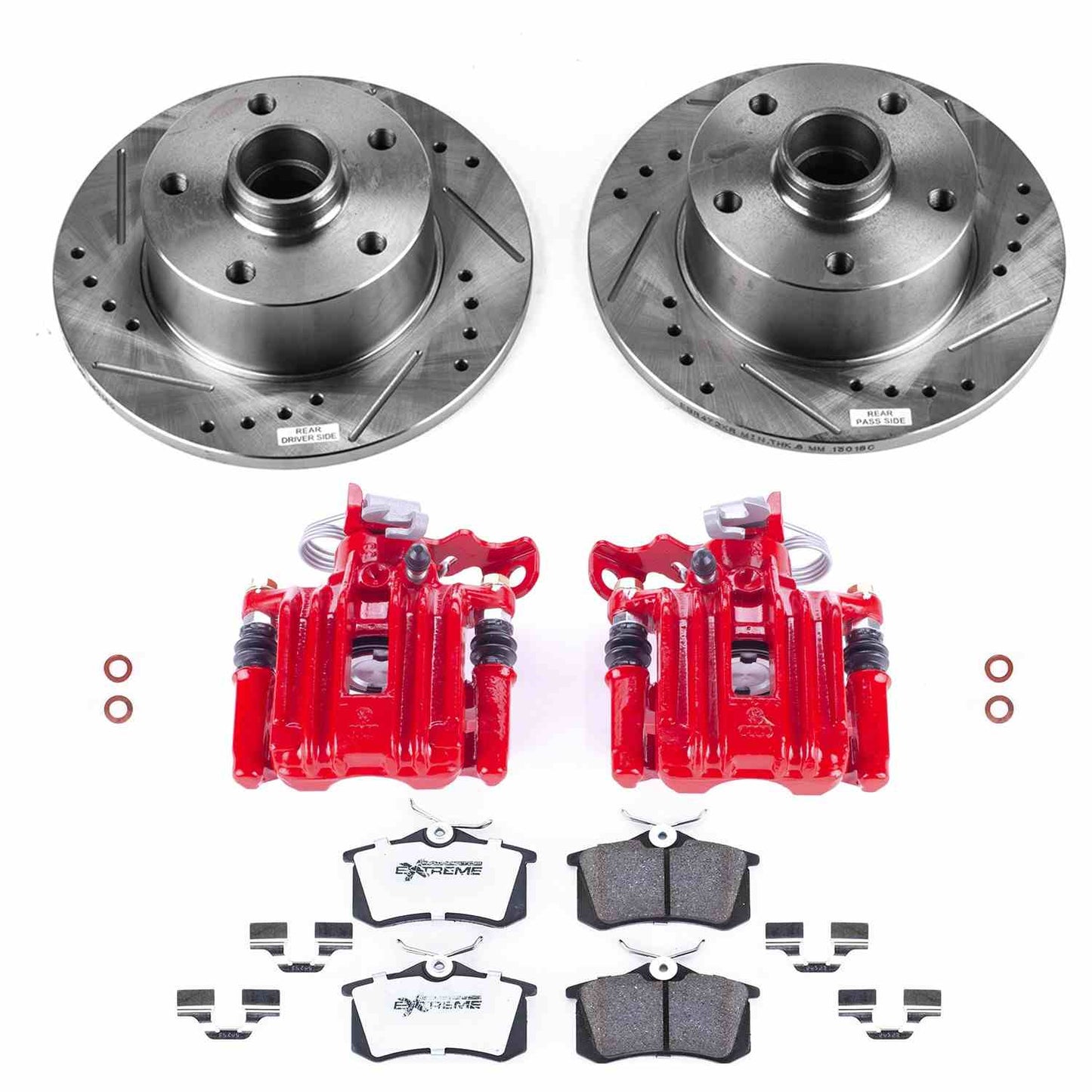 PowerStop Power Stop 98-01 Audi A4 Rear Z26 Street Warrior Brake Kit w/Calipers KC3064-26