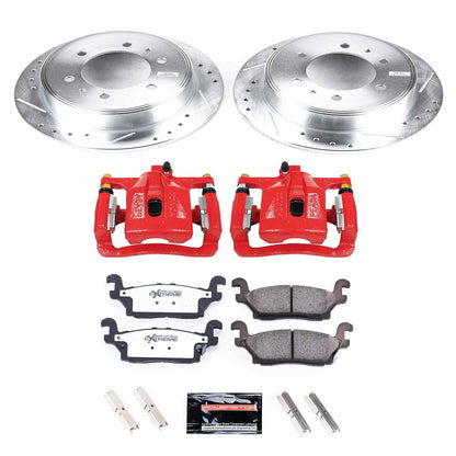 PowerStop Power Stop 06-10 Hummer H3 Rear Z36 Truck & Tow Brake Kit w/Calipers KC3067-36