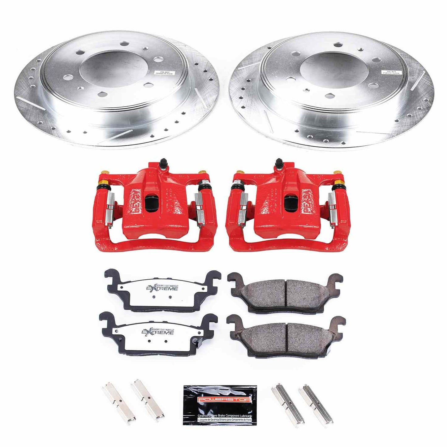 PowerStop Power Stop 06-10 Hummer H3 Rear Z36 Truck & Tow Brake Kit w/Calipers KC3067-36