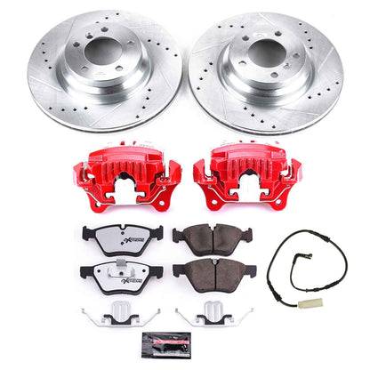 PowerStop Power Stop 2006 BMW 330i Front Z26 Street Warrior Brake Kit w/Calipers KC3077-26