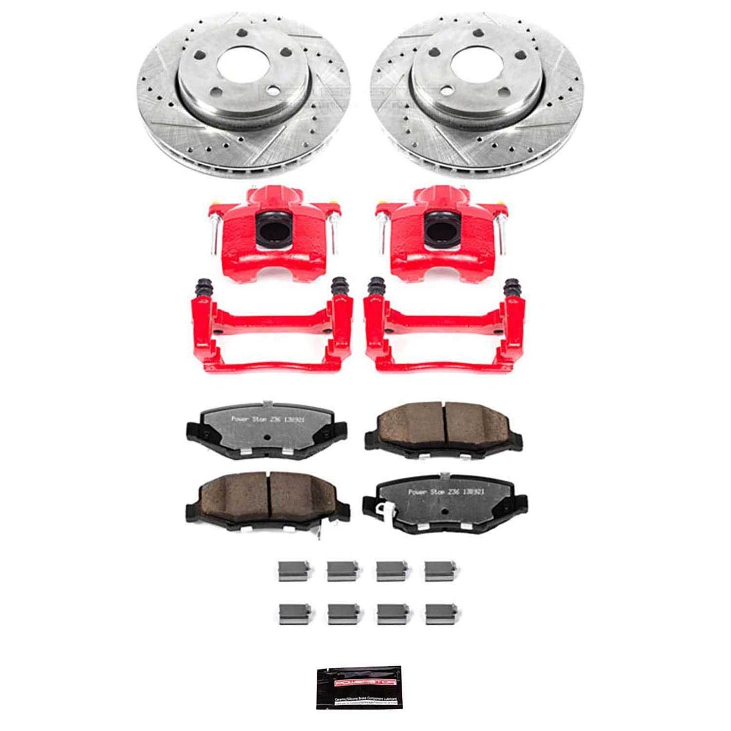 PowerStop Power Stop 07-17 Jeep Wrangler Front Z36 Truck & Tow Brake Kit w/Calipers KC3097-36