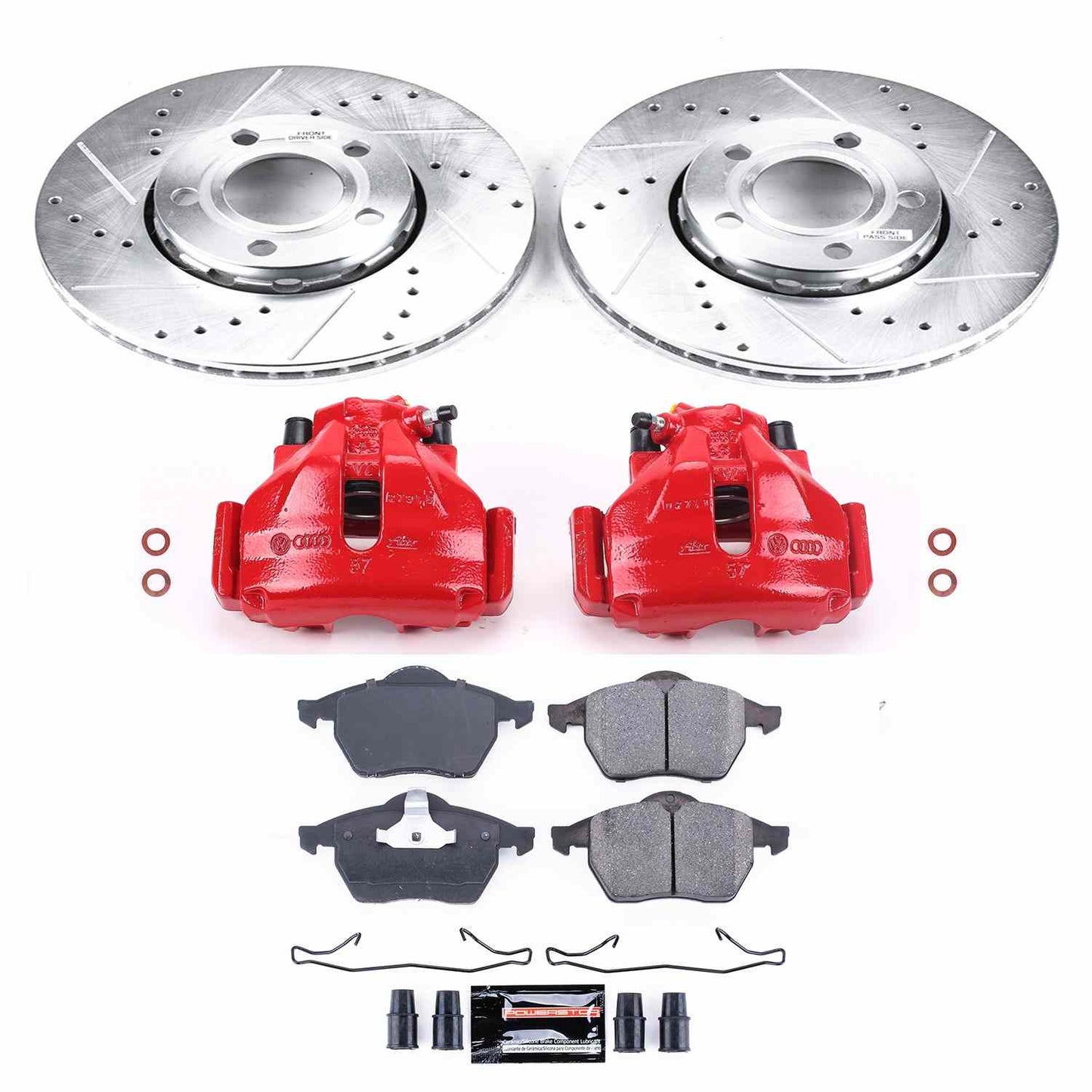 PowerStop Power Stop 96-98 Audi A4 Z23 Evolution Kit w/ Calipers - Front KC3103
