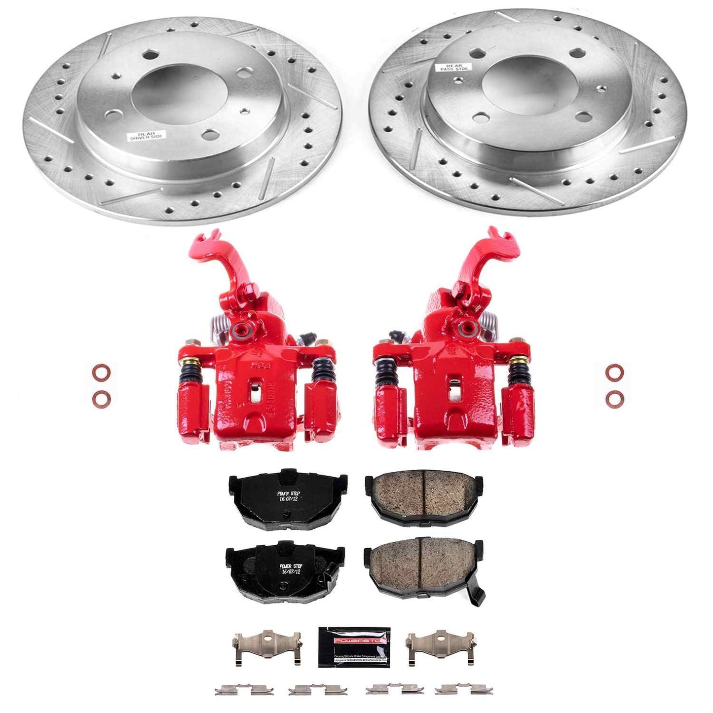 PowerStop Power Stop 97-00 Hyundai Elantra Z23 Evolution Kit w/ Calipers - Rear KC3106B