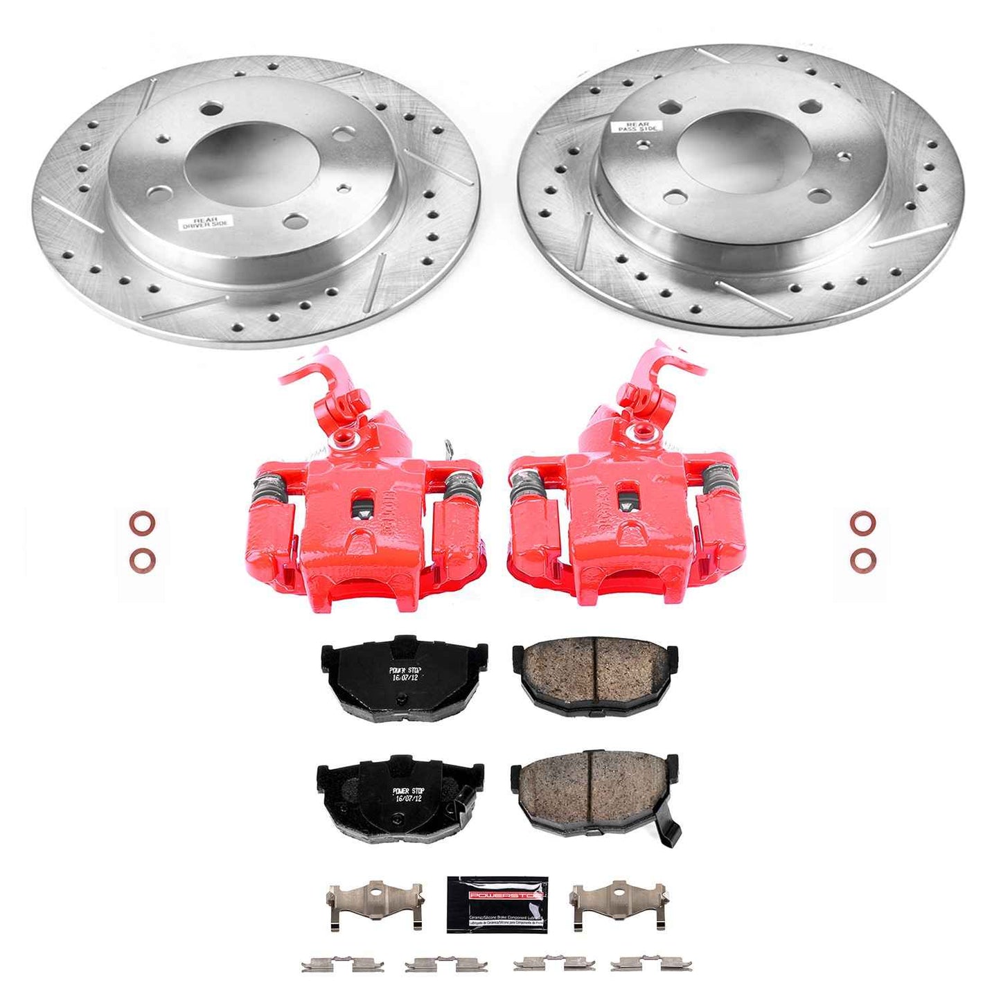 PowerStop Power Stop 01-05 Hyundai Elantra Z23 Evolution Kit w/ Calipers - Rear KC3106