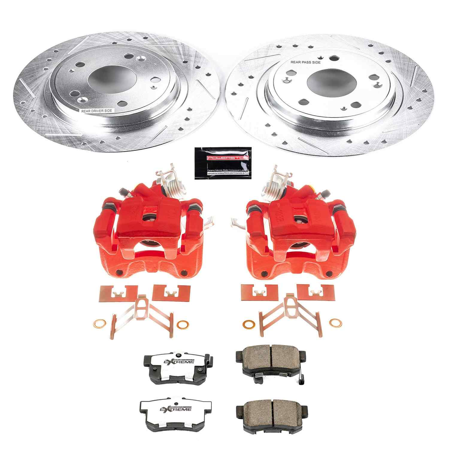 Power Stop 05-07 Honda Accord Rear Z26 Street Warrior Brake Kit w/Calipers KC3128-26