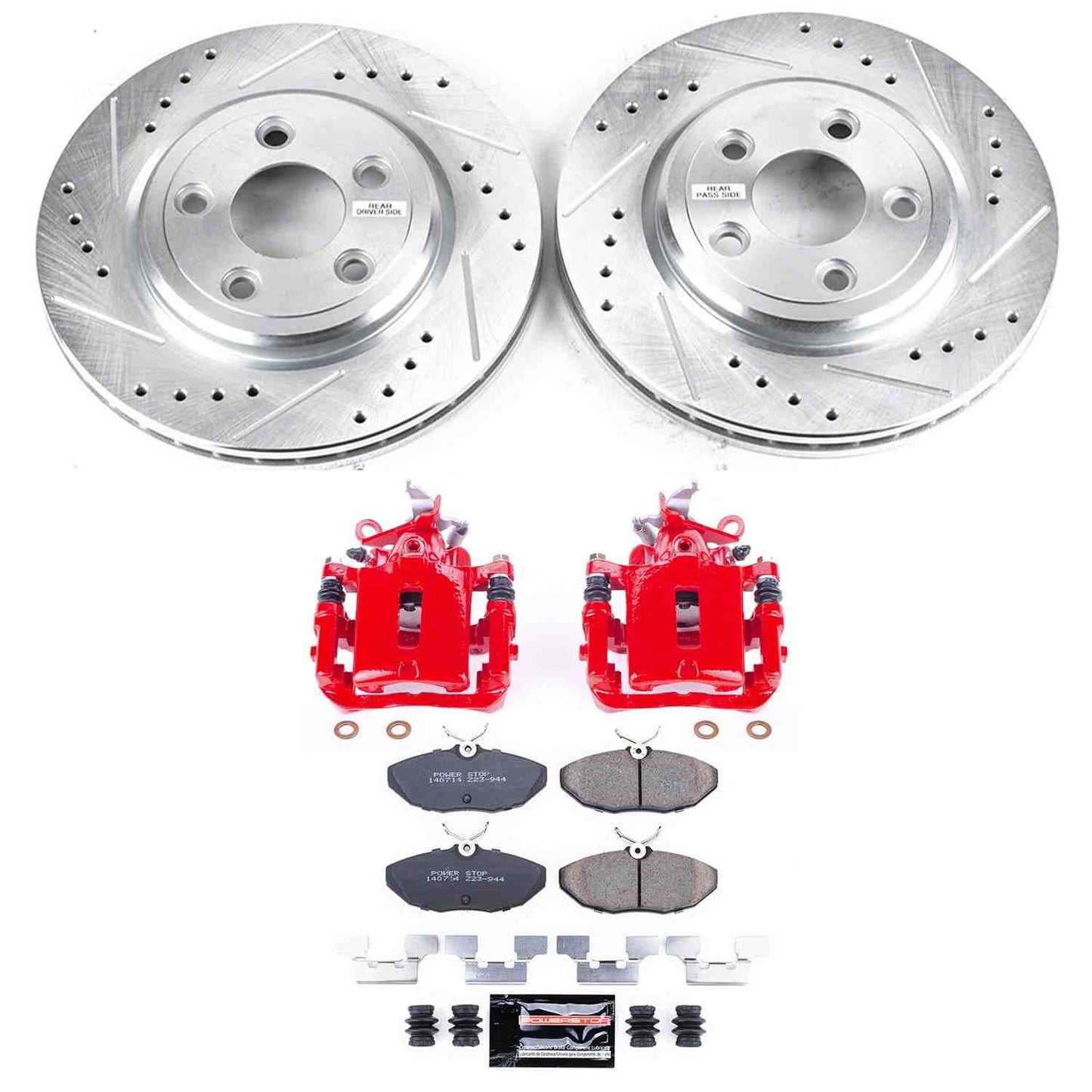 PowerStop Power Stop 03-05 Jaguar S-Type Z23 Evolution Kit w/ Calipers - Rear KC3141
