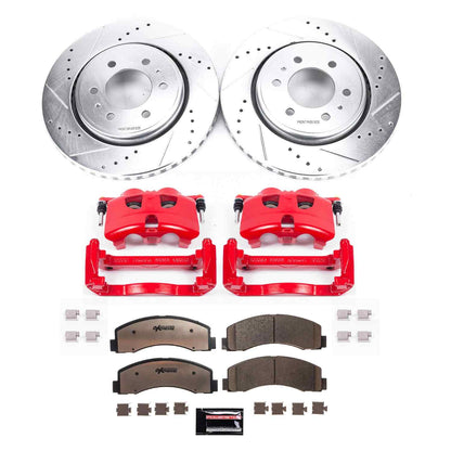 PowerStop Power Stop 12-19 Ford F-150 Front Z36 Truck & Tow Brake Kit w/Calipers KC3167A-36