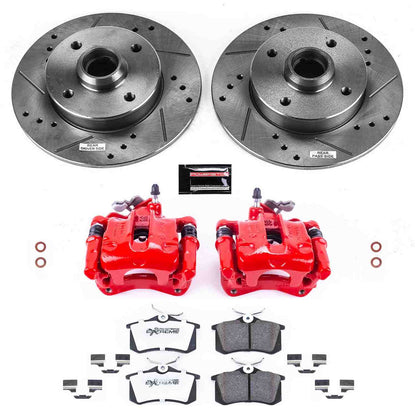 PowerStop Power Stop 93-94 Volkswagen Golf Rear Z26 Street Warrior Brake Kit w/Calipers KC369A-26