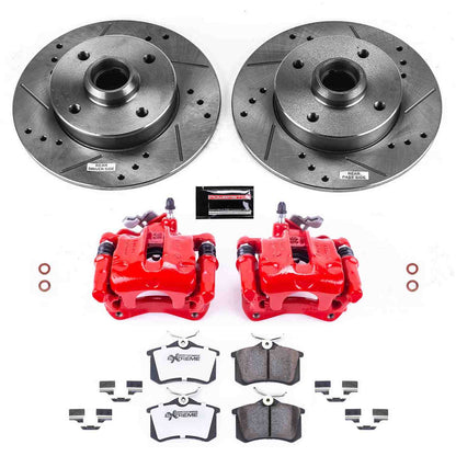 PowerStop Power Stop 95-97 Volkswagen Passat Rear Z26 Street Warrior Brake Kit w/Calipers KC370-26