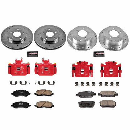PowerStop Power Stop 08-17 Mitsubishi Lancer Z23 Evolution Kit w/ Calipers - Front and Rear KC4017A