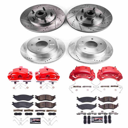 PowerStop Power Stop 04-06 Ford E-150 Z23 Evolution Kit w/ Calipers - Front and Rear KC4021