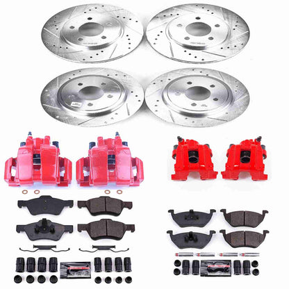 PowerStop Power Stop 2007 Ford Escape Z23 Evolution Kit w/ Calipers - Front and Rear KC4024A